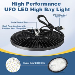 300W UFO Led High Bay Light Warehouse Factory Commercial Industrial Shop Light