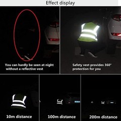 High Visibility Reflective Stripes Safety Vest Construction Site Road Car Work