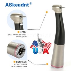 1:5 ratio Dental Fiber Optic LED Contra Angle Handpiece Inner 4 Spray /Rotor DL