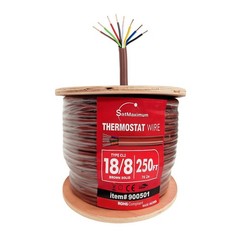250ft – 18AWG Thermostat Alarm Security HVAC Wire Brown 18/8 CL2 Solid CCA Cable