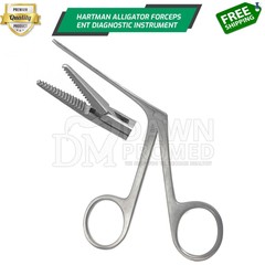 Hartman Alligator Ear Forceps Serrated foreign body ENT Surgical Diagnostic Tool