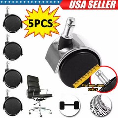 5PCS 2inches Office Chair Caster Wheels Universal Fit Replacement Double Casters