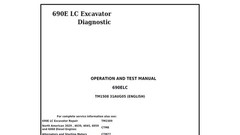 John Deere 690ELC Excavator Repair Operation Test Techinical Manual TM1508 PDF