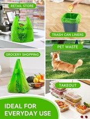100 Count Recyclable Compostable 100% Biodegradable T-Shirt Bags | Eco-Friend…