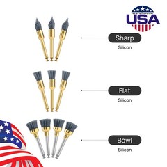 10pcs Dental polishing Brush CA 2.35mm for stain removal and polishing Handpiece