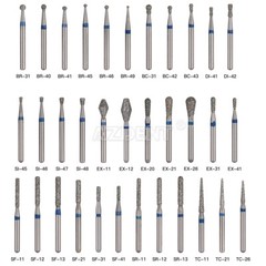 100Pcs AZDENT Dental Diamond Burs For High Speed Handpiece Friction Grip 1.6mm