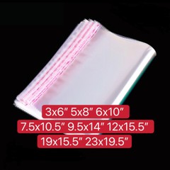 Tape Poly Clear Plastic Bags Self Adhesive T-Shirt Apparel Resealable with Tape