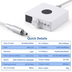 Dental Electric Micromotor Brushless Micro Motor LED/ 1:1/1:5 /16:1 Handpiece