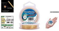 Versatile 33 Feet 18-Gauge Tarnish Resistant Gold Copper Wire for Jewelry Making