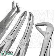 4 Pcs TC Extracting Forceps Root Tip Set Dental Extraction Instruments German Gr