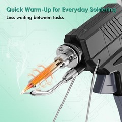 60W Adjustable Temperature Soldering Iron Kit with LCD, 5 Tips, Pump & Cleaner f