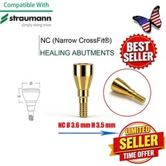 NC Titanium Healing Abutment & Closure Cap Fit Straumann ITI BLT Narrow CrossFit