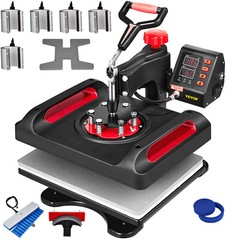 VEVOR 11 in 1 Combo Heat Press 15″x12″ Sublimation Machine T-Shirt Mug Hat Plate