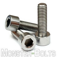 M5 Titanium Socket Head Cap Screws, Ti Grade 5, Metric DIN 912 Coarse 0.80