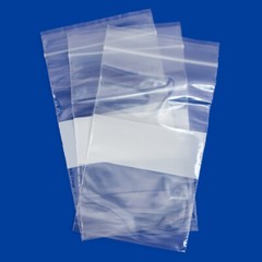3″x4″ Reclosable 2MIL White Block Zip Writable Zipper Baggies Seal Lock Bags