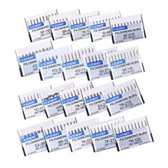 10pc AZDENT Dental Diamond Polishing Burs Friction Grip for High Speed Handpiece