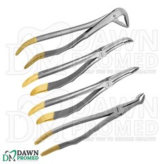 4 Pcs TC Extracting Forceps Root Tip Set Dental Extraction Instruments German Gr