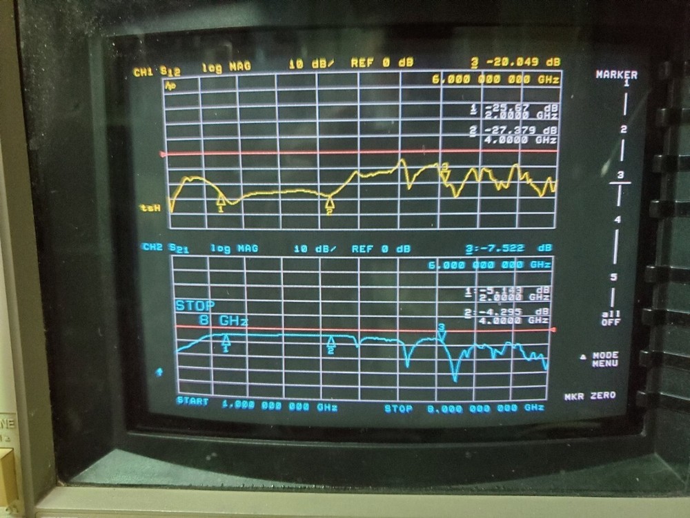 NADRA Isolator OS-2040 20dB iso 2-4 GHz tested, see analyzer plot, SMA(F)