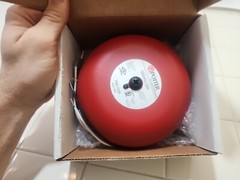 Potter Fire Alarm 6″ inch Red Bell PBA-1206 120VAC .5A 1806120