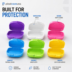 Sealed Assorted Dental Retainer Boxes Denture Case, Mouthguard Containers