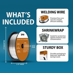 (2 x 2-Lb Spools) E71T-11 .030″ Gasless Flux Core Mild Steel MIG Welding Wire