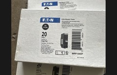 Lot 10 Eaton BRP120DF Dual Function AFCI/GFCI Plug-On Neutral Breaker 20A 1-Pole