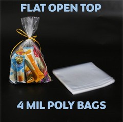 10×16″ Clear Poly Bags Lay-Flat Open Top End 4-Mil Case LDPE Plastic Packaging