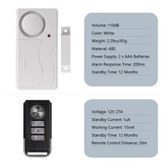 Magnetic Sensor Alarm Set Entry Window Door Open Reminder Arm Mode Detector Bell