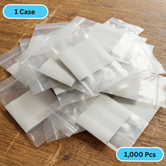 1000 Clear 4 Mil Reclosable Plastic Poly Bags Top Seal 6″ x 9″ with White Block