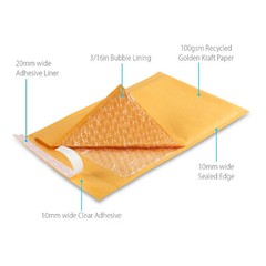 5.5″ x 9″ Kraft Self Seal Bubble Mailer Padded Envelope #00 100,250, 500,1000