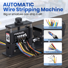 Automatic Wire Stripping Machine 250 MCM-14 AWG with 6 Channels and 5 Blades