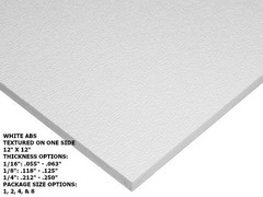 WHITE ABS PLASTIC SHEET 1/8″ X 24″ X 24″ VACUUM FORMING RC BODY HOBBY
