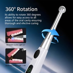 Dental LED Cure Curing Light Lamp 2400mw 1S Tool Resin Cure Wireless Cordless ST