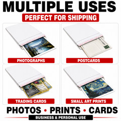 5×7 Rigid Photo Mailers White Self Seal Stay Flat Cardboard Envelopes