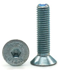 M12-1.75 Flat Head Socket Cap Screws Allen Bolt Class 12.9 Zinc ISO 4762/DIN 912