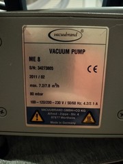 Vacuubrand ME 8 Vacuum Pump 80 mbar CE Certified Made in Germany * Free Shipping