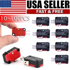 10-100PCS V-15-1C25 Micro Limit Switch SPDT Momentary Snap Button AC 250V 15A