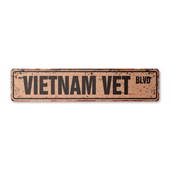 VIETNAM VET Vintage Street Sign Metal Plastic veteran nam war pow 1960’s