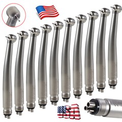 10Pcs ASkeadnt Dental High Speed Handpiece Push Button 4Hole NSK Pana Max Style