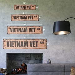 VIETNAM VET Vintage Street Sign Metal Plastic veteran nam war pow 1960’s