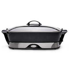 Presto Electric Foldaway Nonstick Skillet with Tempered Glass Lid, 16″, Black