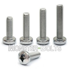 M2.5 Stainless Steel Phillips Pan Head Machine Screws, DIN 7985A Metric A2 18-8