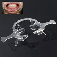 10Pcs Dental C-Shape Mouth Opener Intraoral Lip Cheek Retractor with Handle Wing