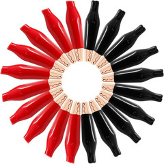 20Pcs Insulated Alligator Clips, Heavy Duty Alligator Clamps, 20A Copper Meta…