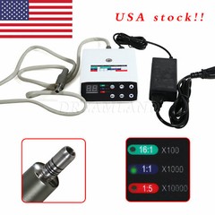Pieza de Mano Dental 1:5 Aumento Contra Angulo Optic LED Fit NSK Motor Electrico