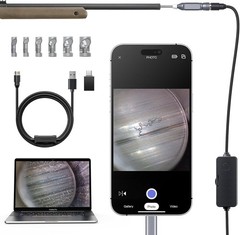 0.2-inch Diameter Probe Rifle Borescope with 26-inch Rigid Steel Probe & Lights