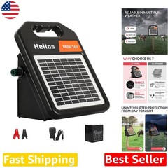 Rugged Solar Fence Energizer 10 Miles, 0.16J, Portable, 24hr Uninterrupted Power
