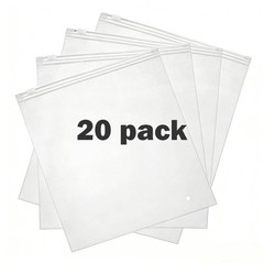 Clothing Shipping Packaging Bags — 20pcs, 14X16 in , Frosted Zipper Plastic Bags