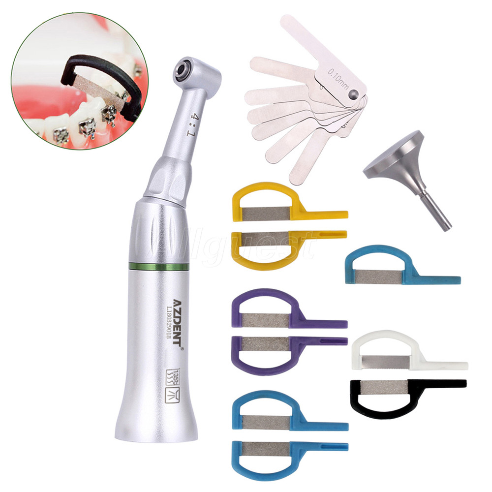 Dental 4:1 Reduction Interproximal Stripping IPR System Contra Angle Handpiece