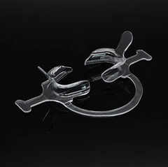 10Pcs Dental C-Shape Mouth Opener Intraoral Lip Cheek Retractor with Handle Wing